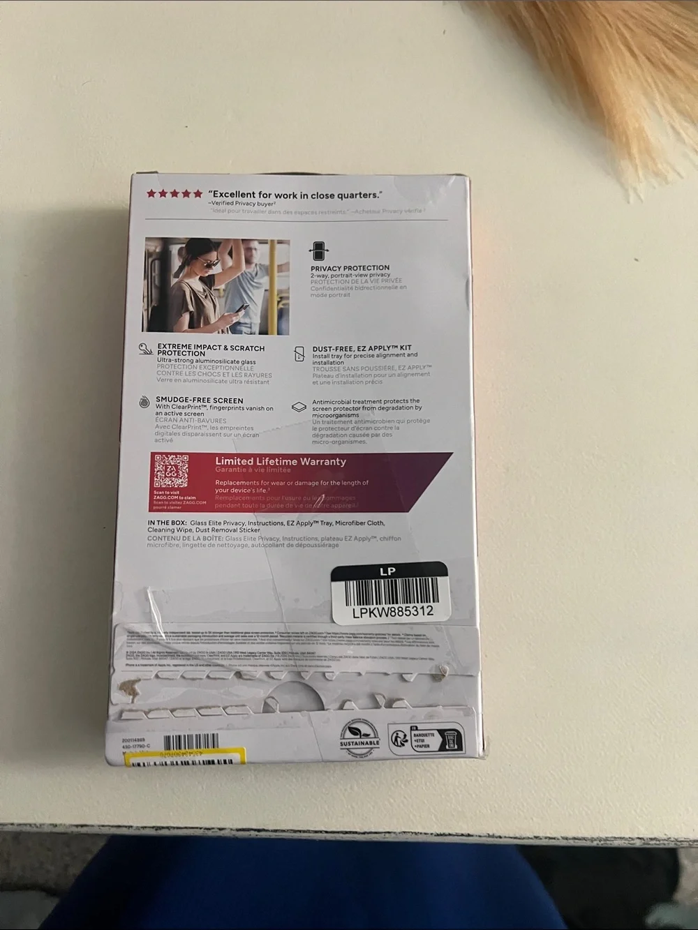 ZAGG Glass Elite Privacy Screen Protector for iPhone 16 Pro Max - Black